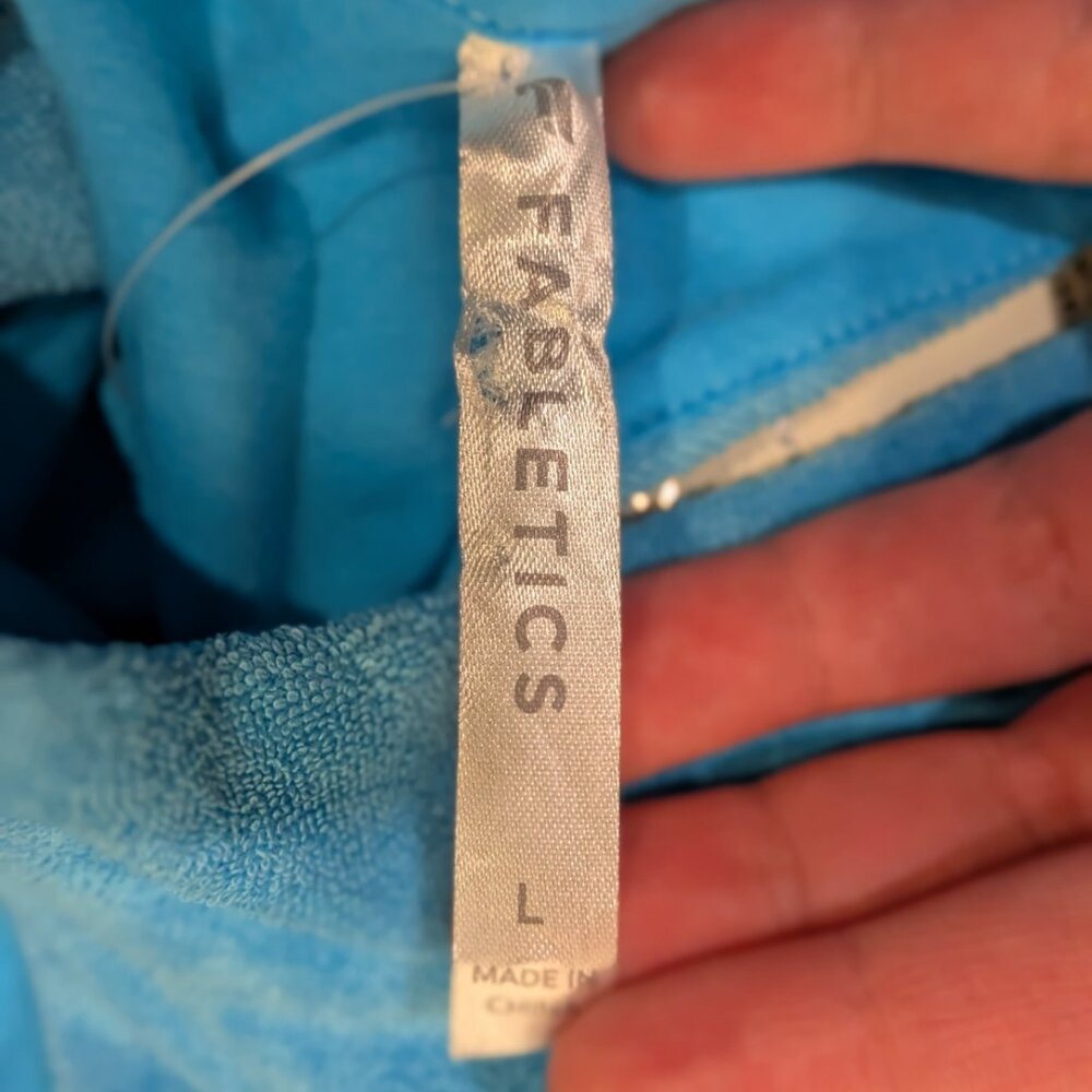 Fabletics Aqua Blue Terry Built-In Bra Tank, Size L, New With Tags! - Picture 7 of 10